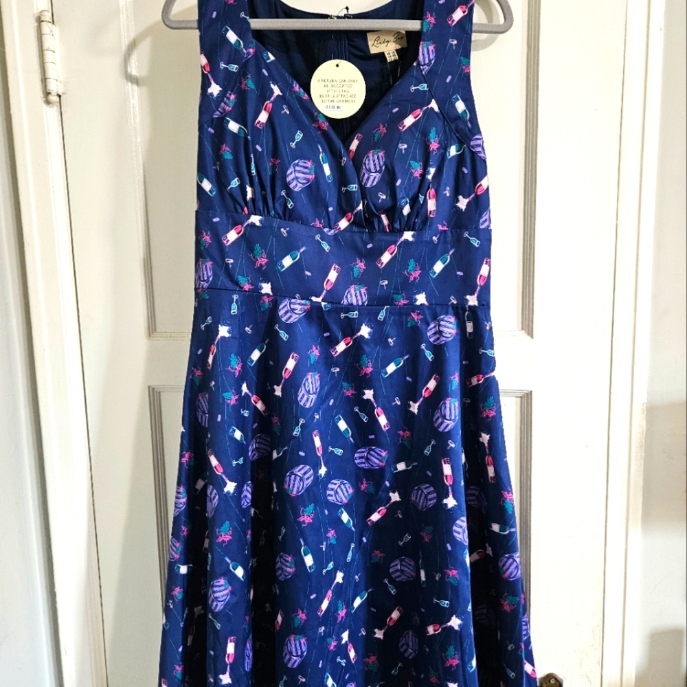 Lindy Bop Retro style Novelty print Swing Dress